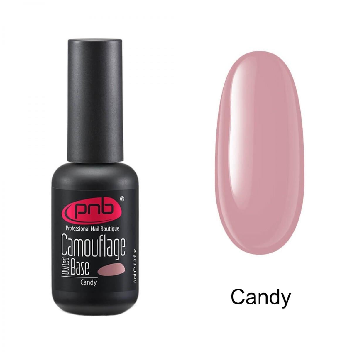 База для гель-лака камуфлирующая каучуковая PNB UV/LED Camouflage Candy 8 мл