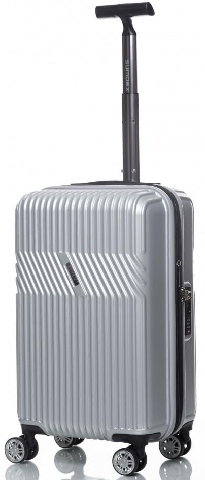 Чемодан маленький Sumdex из поликарбоната 42 л 55×34×31 см Серебристый (909704321)