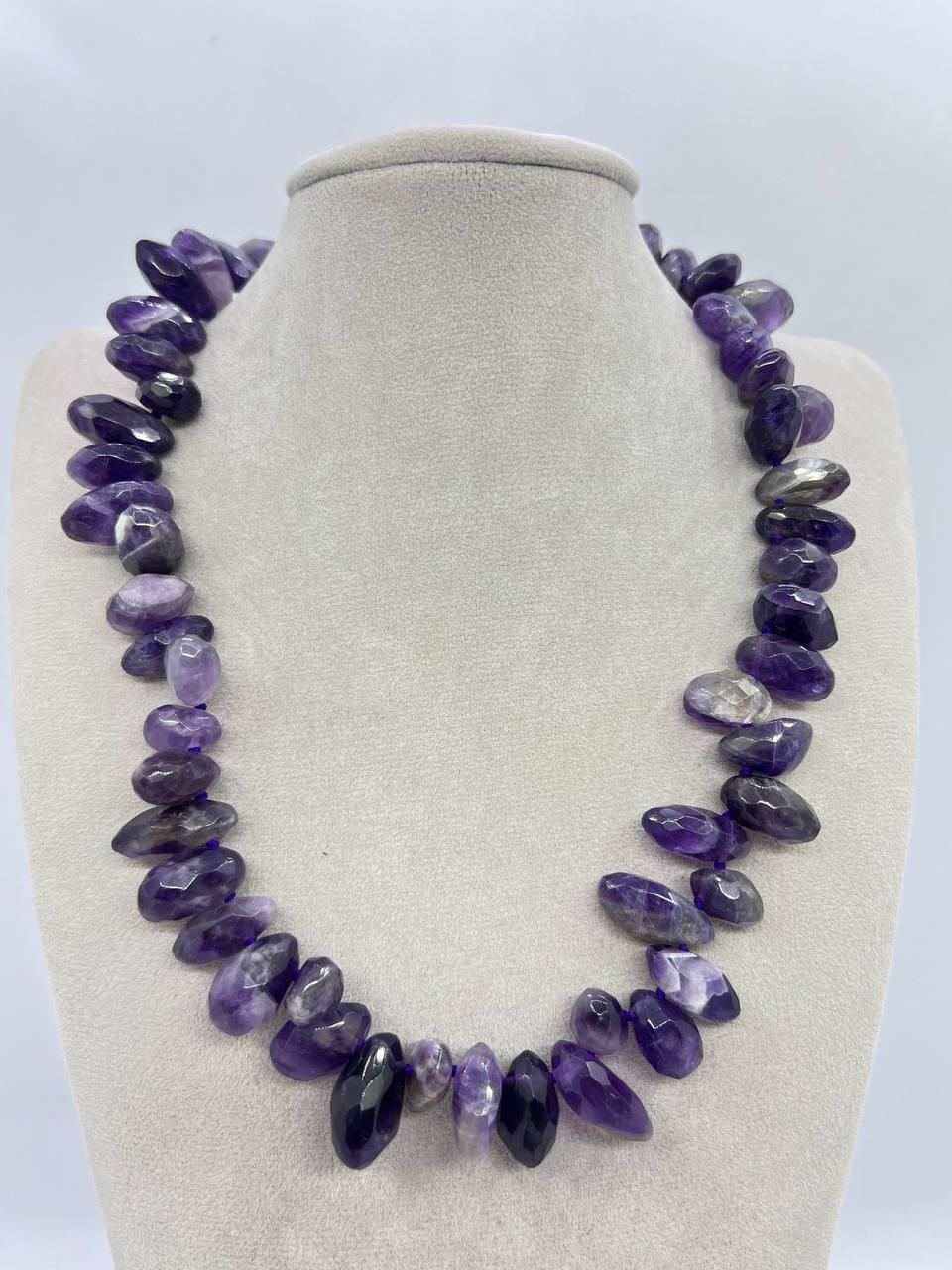 Бусы аметист 42 см Фиолетовый (11333)