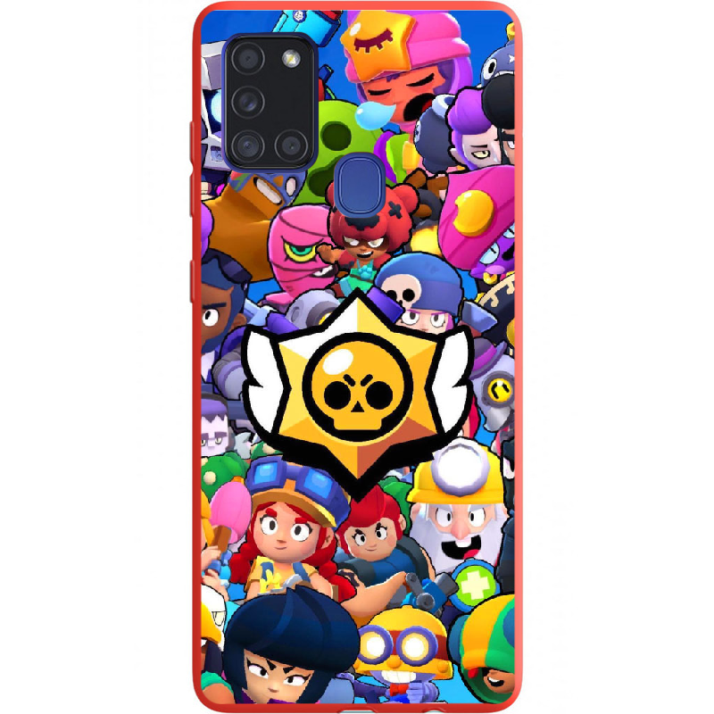 Чехол Boxface Samsung A217 Galaxy A21s Brawl Stars Красный силикон (40006-up2389-40429)