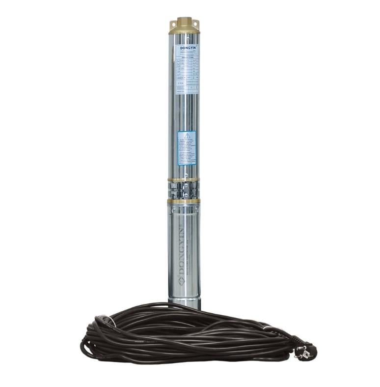 Насос центробежный скважинный Dongyin 0,37 кВт Ø 80 мм с кабелем 20 м (777390)