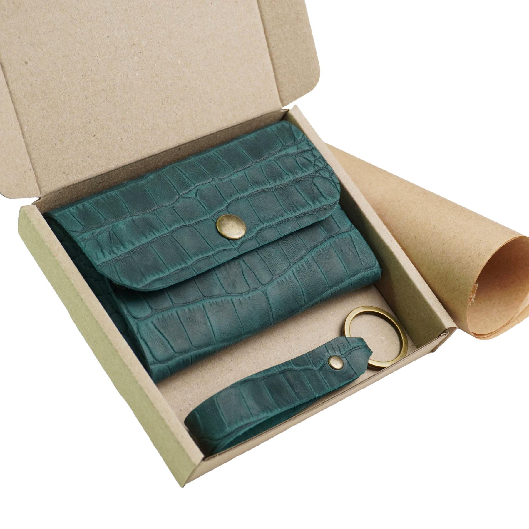 Кошелек кожаный Крокодил Mini-02 Опал - фото 4 Кошелек кожаный Крокодил Mini-02 Опал - фото 4