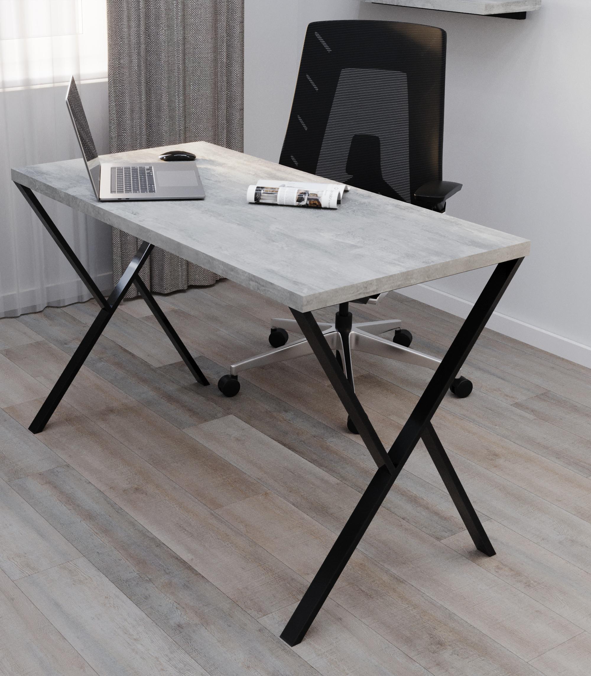 Стол письменный Loft Серия 16 металлический профиль 50х25 мм 1200х600х32 мм Урбан лайт (21879204)