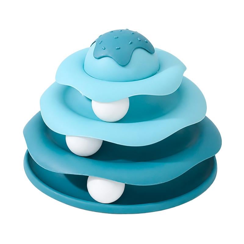 Игрушка для кошек Taotaopets 07A10001 Башня 3-уровневая интеллектуальная Dark Blue (34764230)
