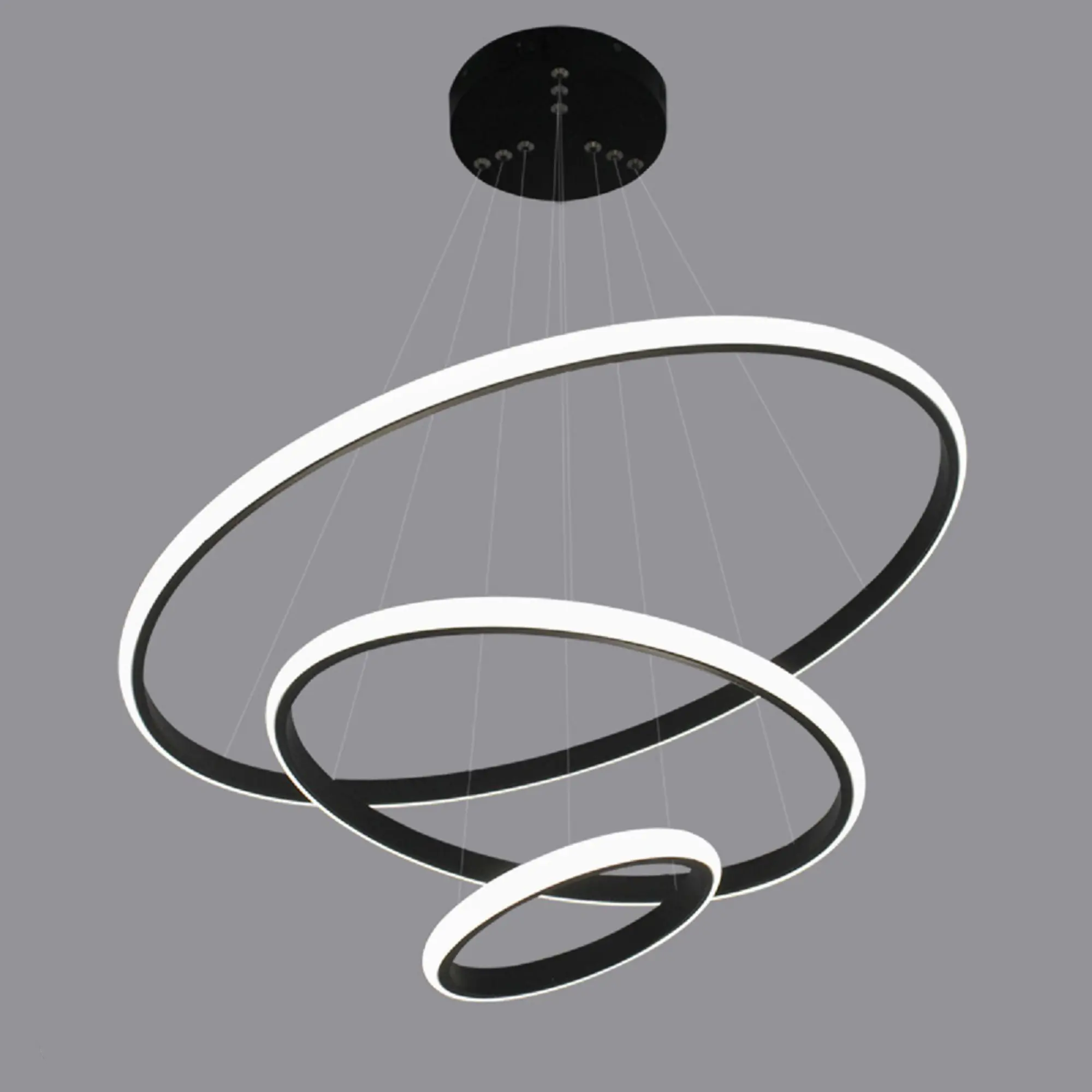 Люстра управляемая светодиодная LATTE 3R On/Off 75W Black/White