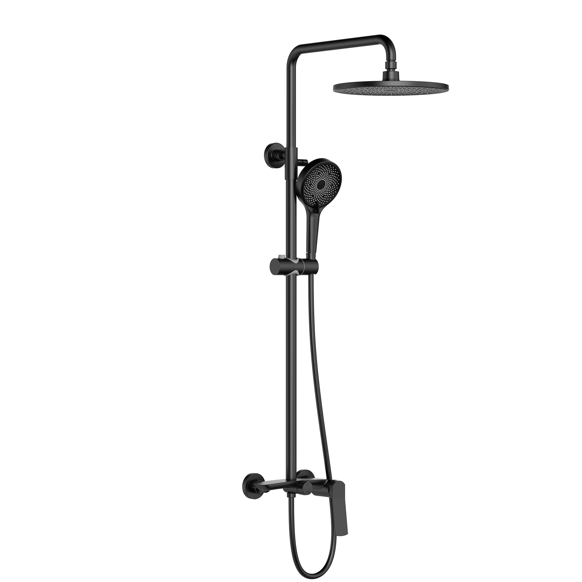 Душевая система для душа Qtap Slavonice на два потребителя QTSLA110BLM45914 Black Matt (SD00052038)