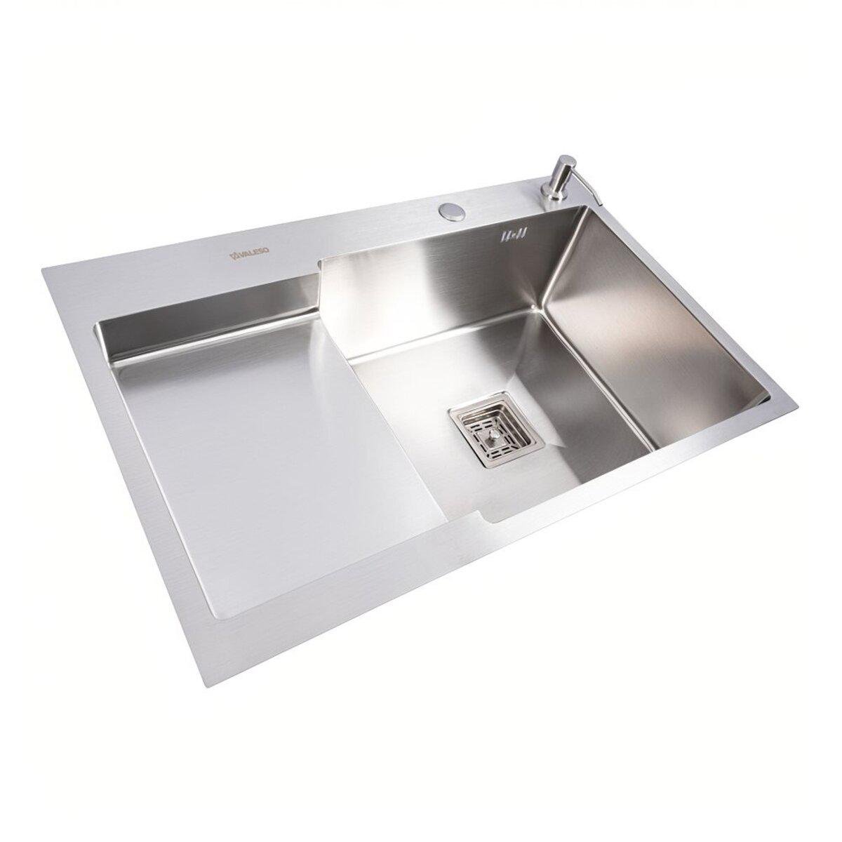 Мойка для кухни Valeso Handmade CM 78x50 см с углубленной полкой 3,0/0,8 мм Мойка для кухни Valeso Handmade CM 78x50 см с углубленной полкой 3,0/0,8 мм