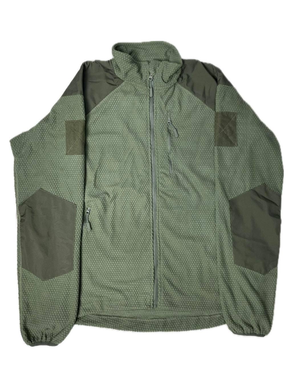 Кофта флісова з посиленими вставками L Olive (4302)