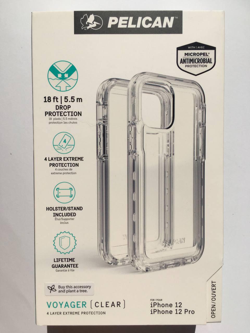 Чохол протиударний з кліпсою Pelican Voyager Defender для iPhone 12/12 Pro (6.1") Clear - фото 14