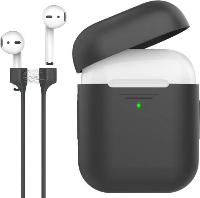 Чохол силіконовий для AirPods Promate PodKit з магнітним ремінцем Black