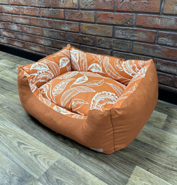 Лежак для котів та собак Comfort Home модель 2 Branch orange 80х60 см