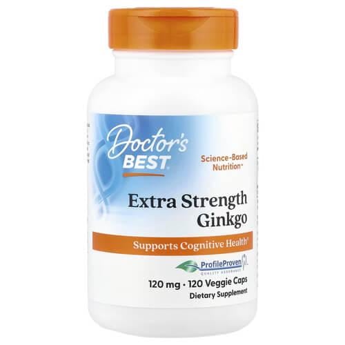 Гинкго Билоба Doctor's Best Ginkgo 120 мг 120 Veggie Caps (DRB-00091)