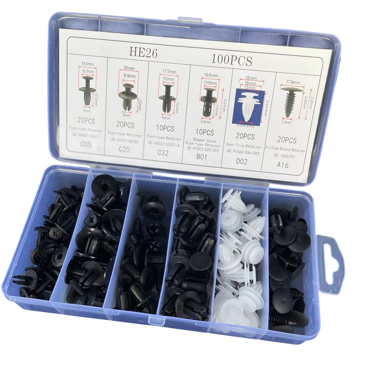 Кліпси для авто пластикові для обшивки дверей/стелі/салону автомобілів для іномарок 100 шт. Кліпси для авто пластикові для обшивки дверей/стелі/салону автомобілів для іномарок 100 шт.