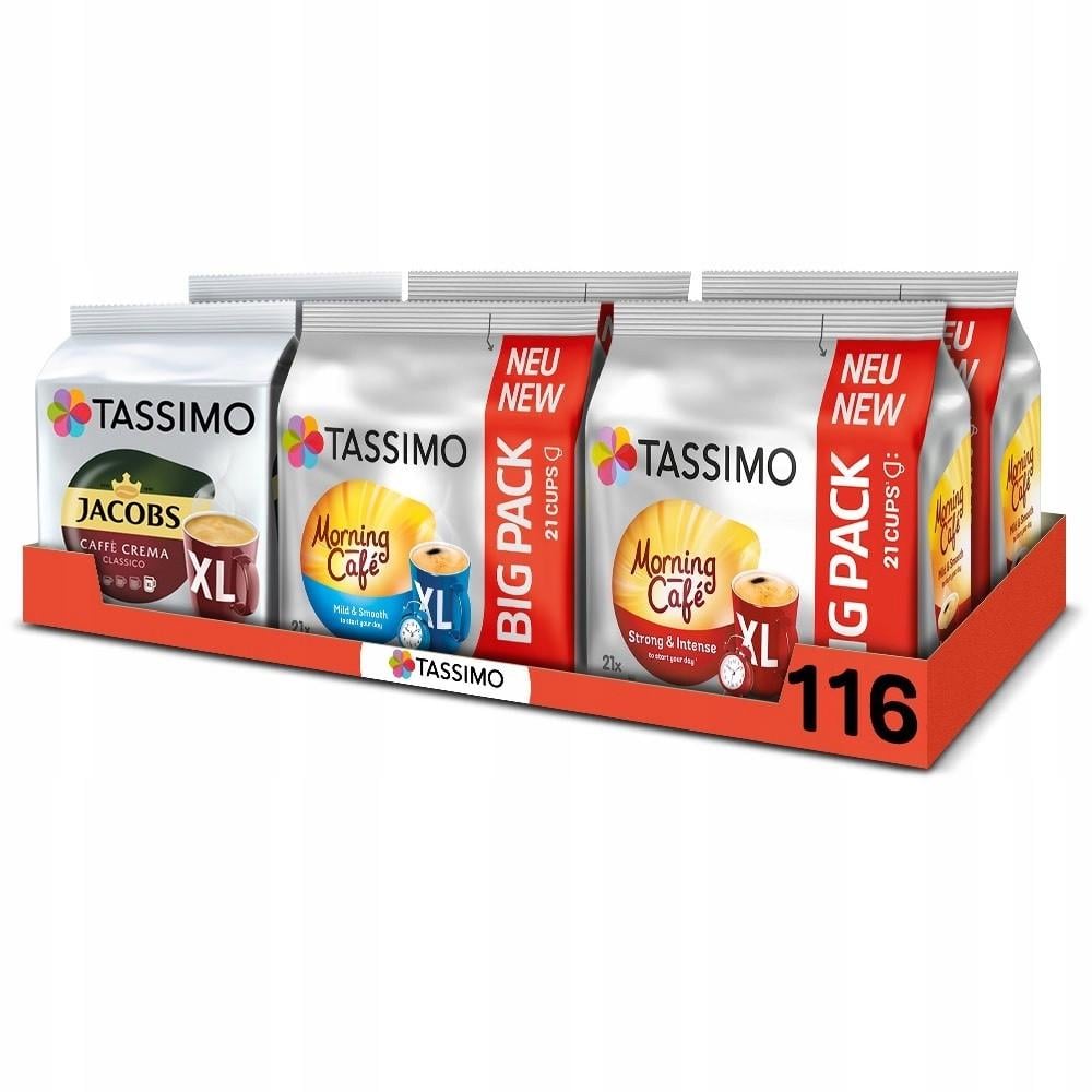 Капсули кавові мегапакет Jacobs Tassimo Mix XXL 5+1 6x21 116 шт.