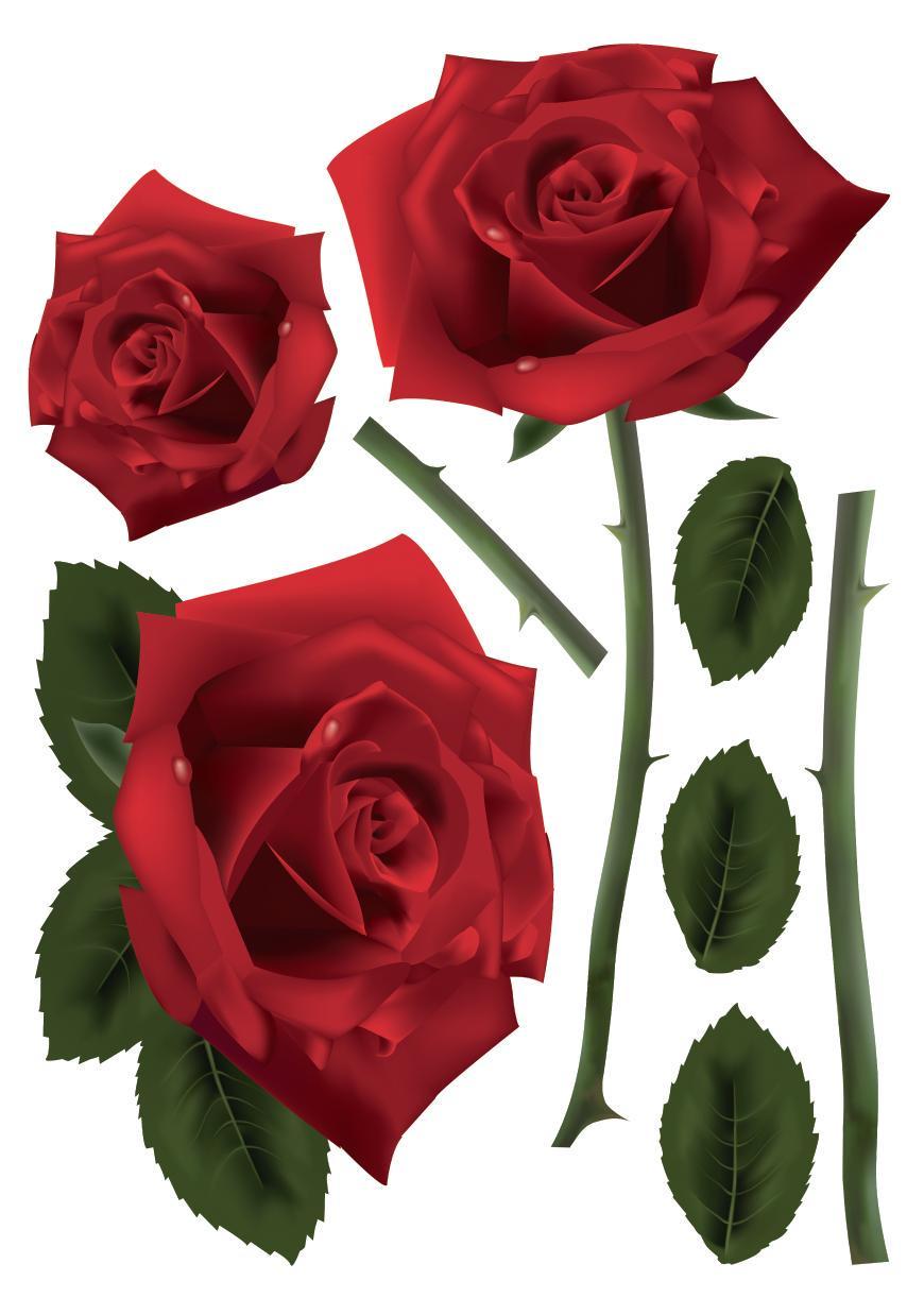 Декоративная наклейка Арт-Декор 18 Красные розы 50х70 см (2000000535715)