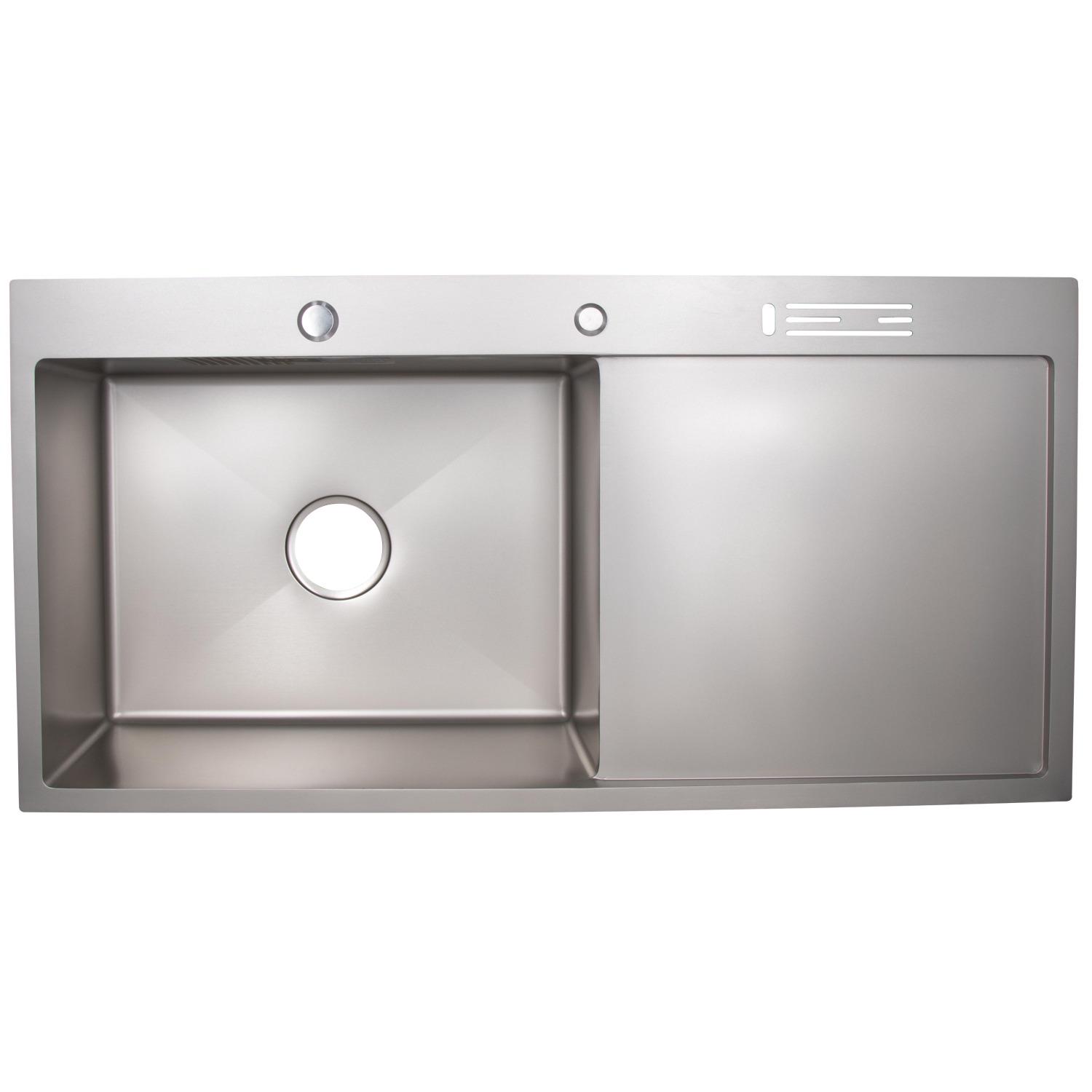 Мийка кухонна Lidz LIDZLH10050BBRU3010 прямокутна з нержавіючої сталі 1000x500 мм (133987)