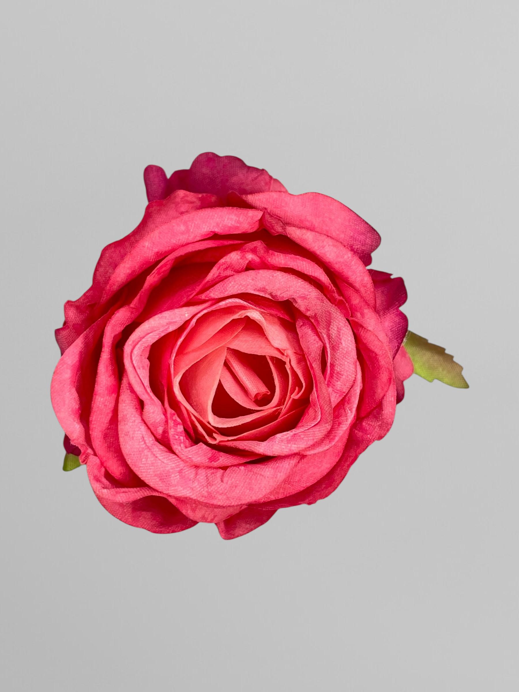 Искусственная головка розы для декора M 7 см Розовый (К02118)