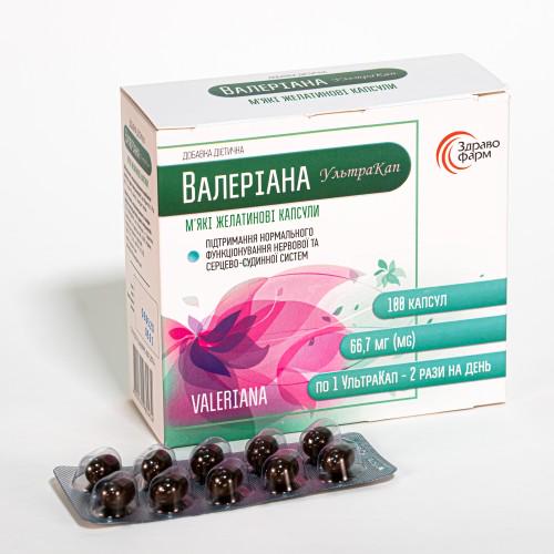 Валериана УльтраКап #100 для улучшения качества сна 550 мг