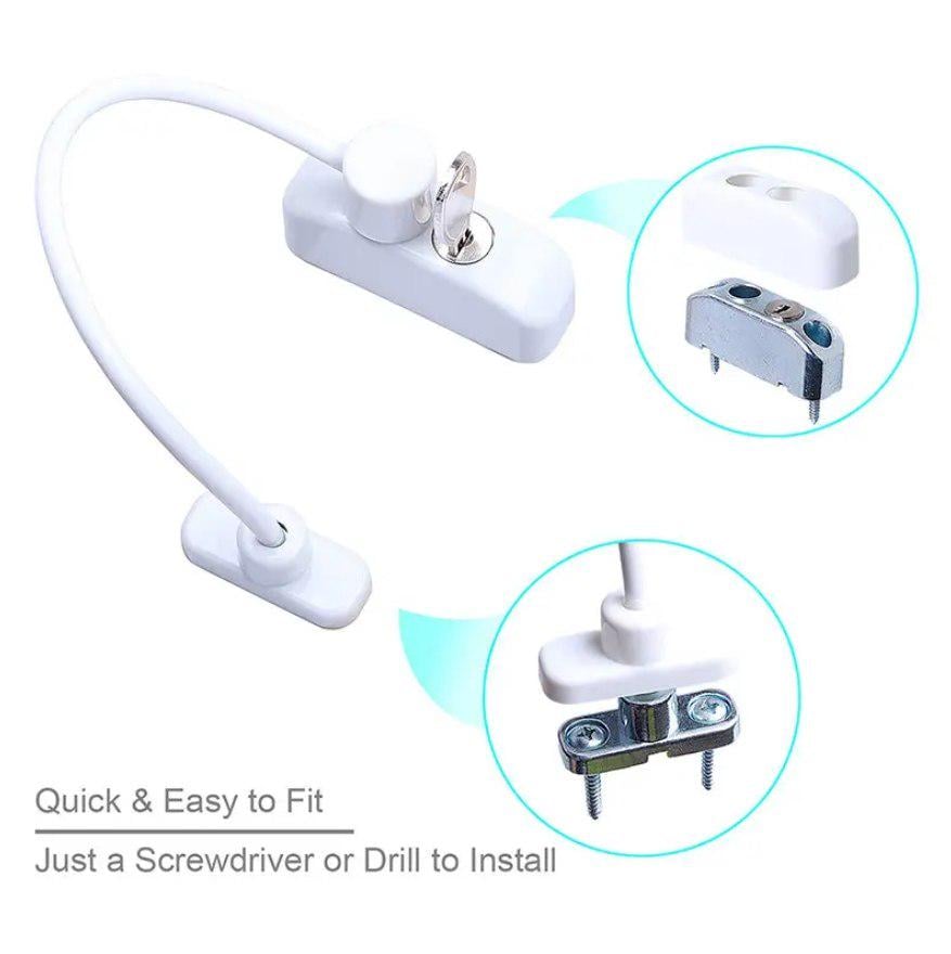 Блокиратор для вікна Mommy Bag з тросом Білий (142590) - фото 4