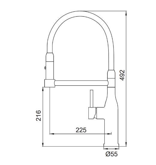 Змішувач для кухні KOER KI-70005-05 із чорним силіконовим виливом (KR5005) - фото 2 Змішувач для кухні KOER KI-70005-05 із чорним силіконовим виливом (KR5005) - фото 2