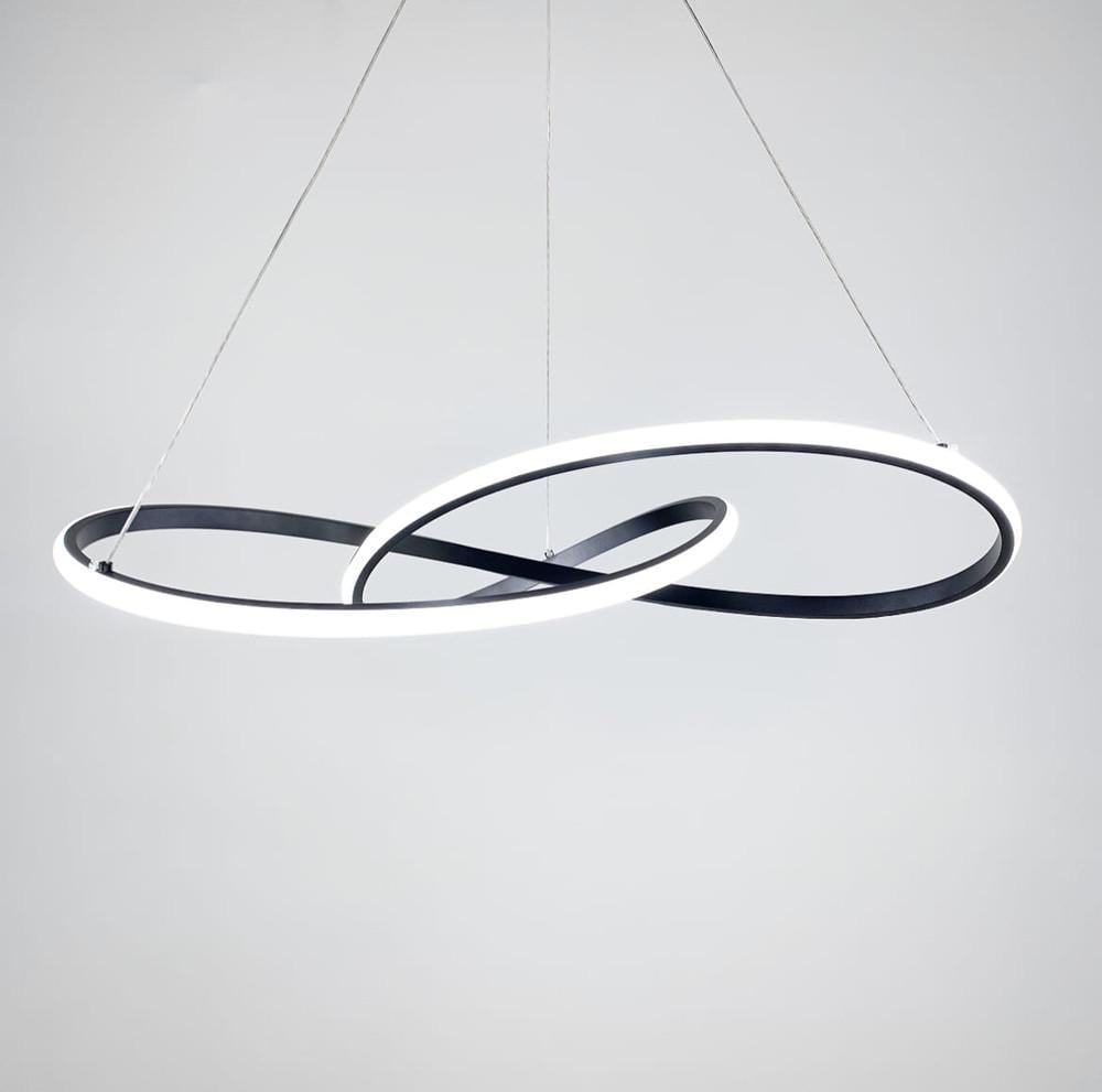 Люстра подвесная Led 100х52 см Черный (SG 12 BK) - фото 4