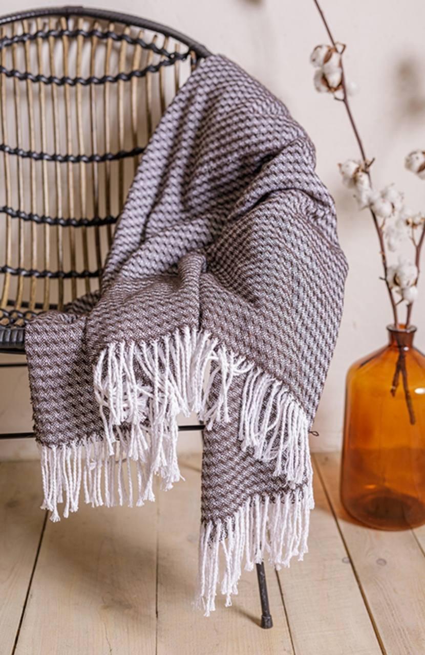 Покрывало хлопковое летнее евро 200х220 см Темно-серый