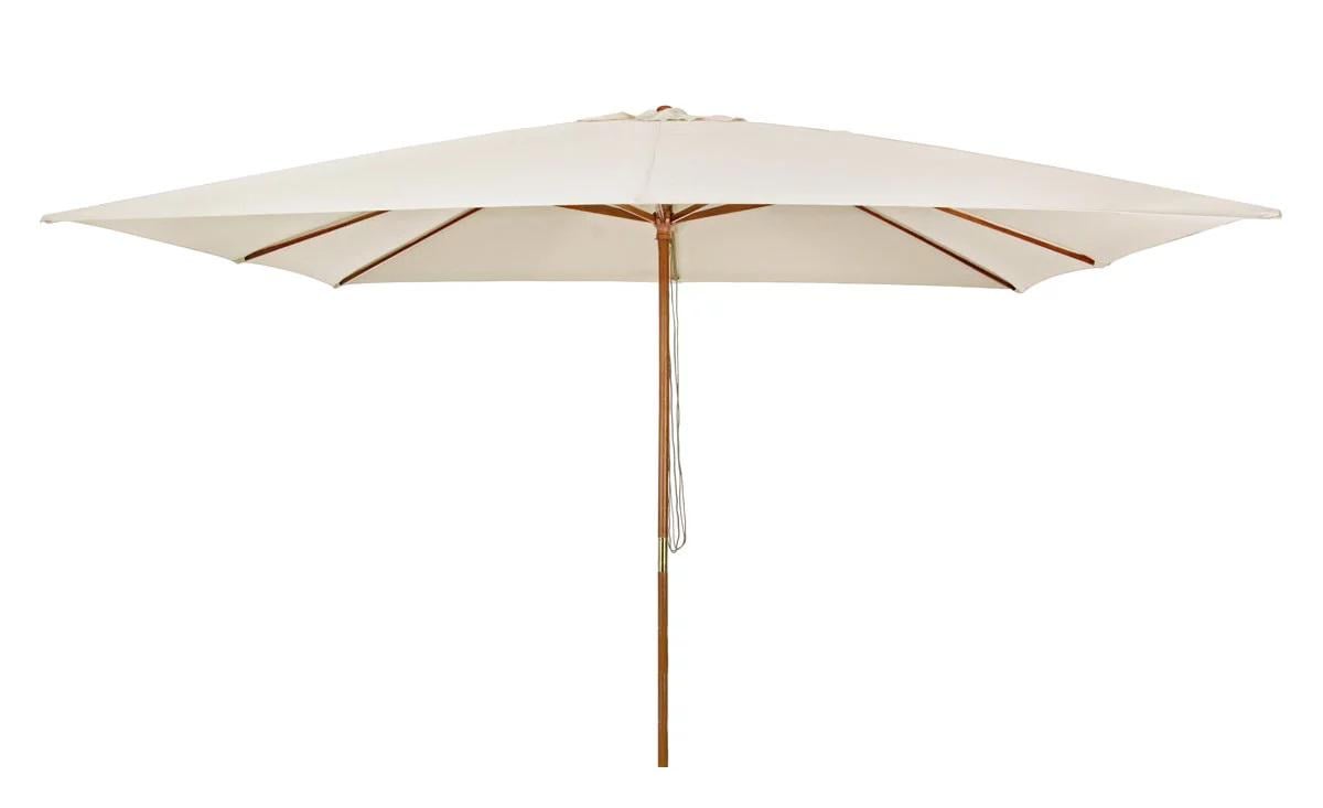 Зонт квадратный "Милан" 3,3 м с деревянным основанием для кафе/террасы/ресторана