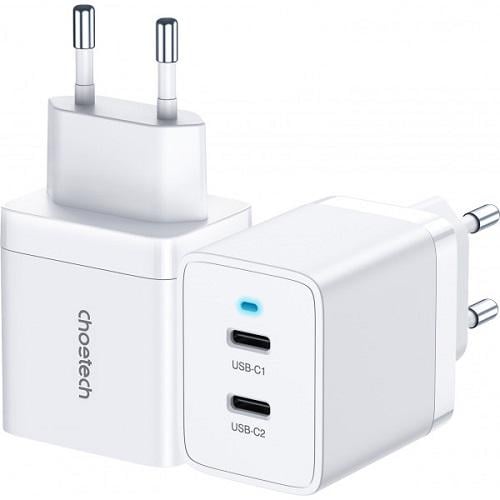 Зарядний пристрій Choetech Q5006-EU-WH 2хUSB-C 40Вт PD QC3.0 Q5006 Білий (568711) - фото 3