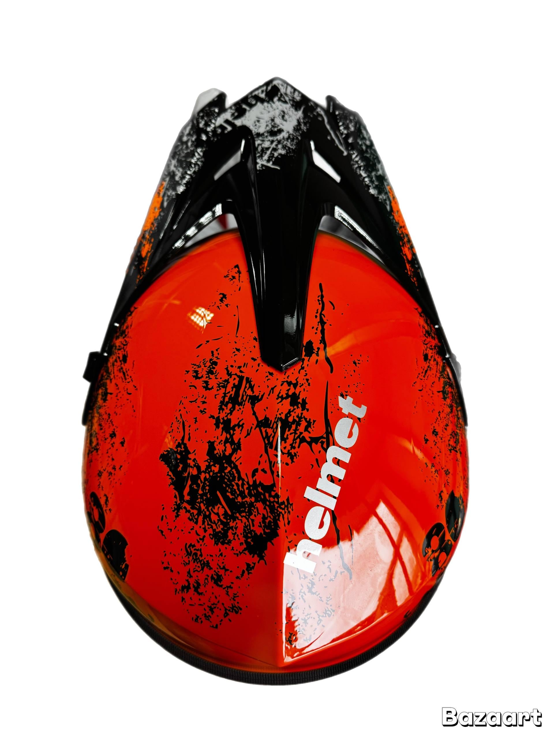ᐉ Мотошолом ендуро кросовий Helmet Orange M Помаранчевий і