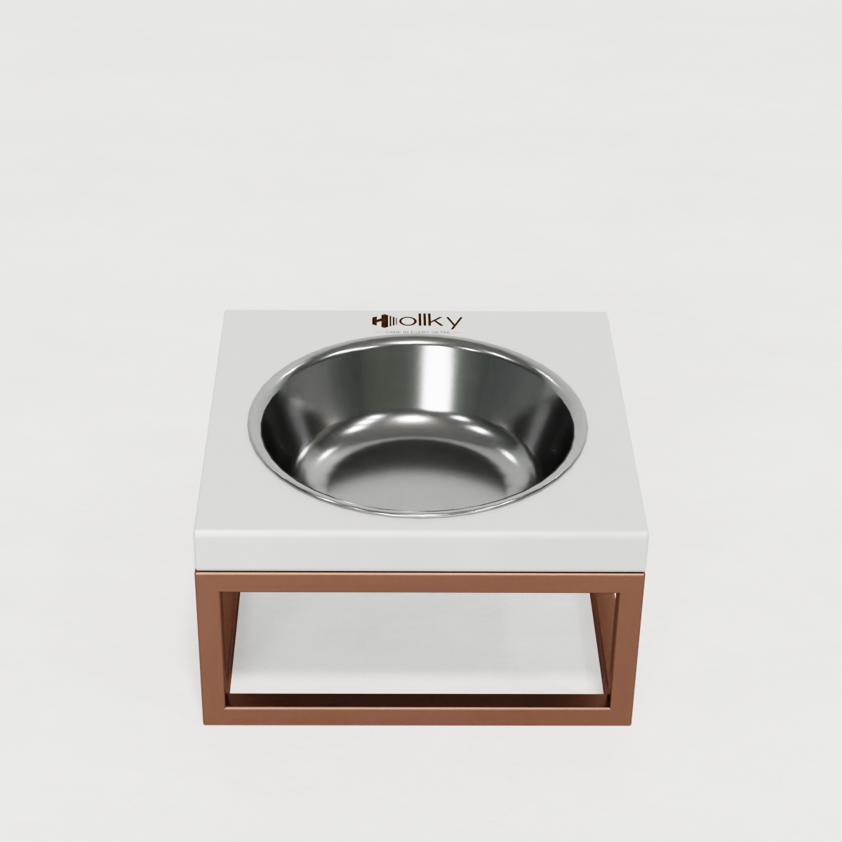 Миска на подставке для кошек и маленьких собак Hollky Base Solo S 0,45 л (S-18187-GLWH) - фото 2 Миска на подставке для кошек и маленьких собак Hollky Base Solo S 0,45 л (S-18187-GLWH) - фото 2