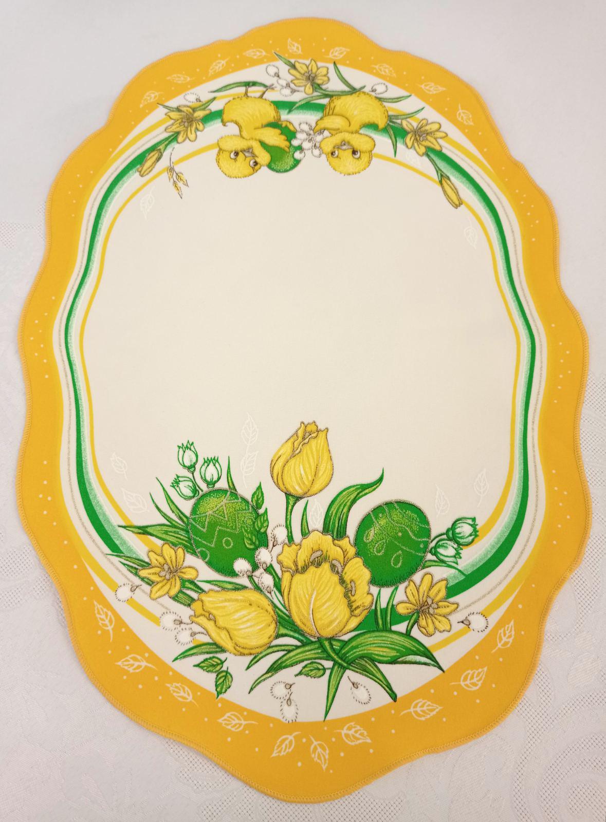 Салфетка пасхальная Print Easter Flowers 35x45 см Yellow Cream (CN14584)