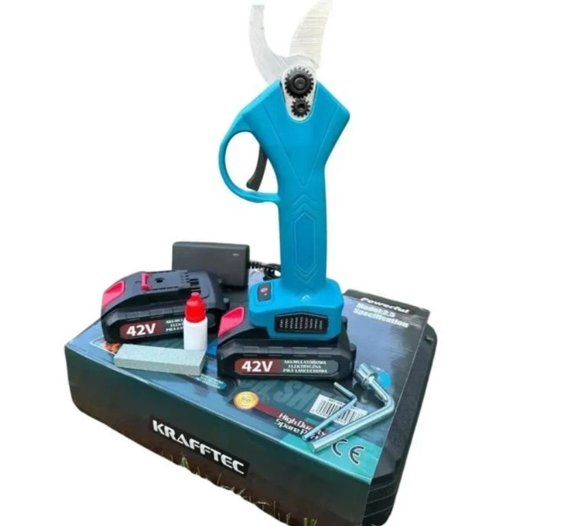 Секатор аккумуляторный Krafftec 42V 4Ah 98765 Синий (31285636)