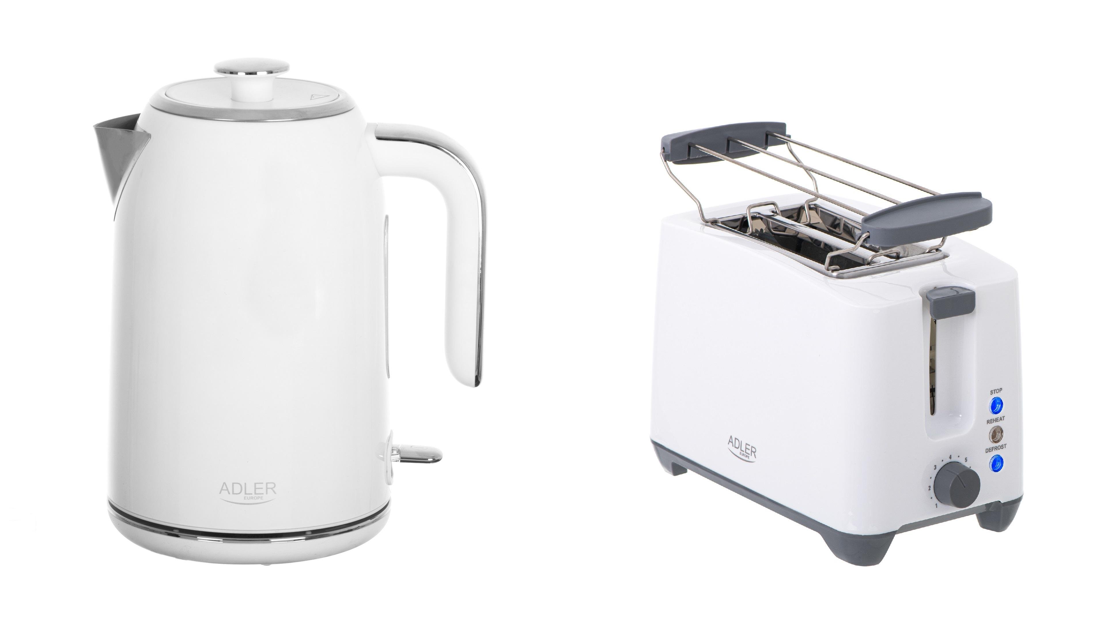 Комплект з електрочайника Adler AD 1341 та тостера Adler AD 3216