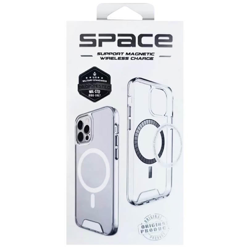 Противоударный чехол TPU Space Case with MagSafe для Apple iPhone 15 (6.1") Прозрачный - фото 3