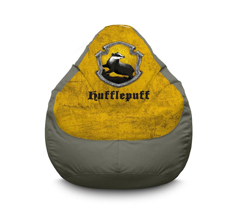 Кресло мешок iPuff Harry Potter Hufflepuff Оксфорд XL 80x110 см Серый