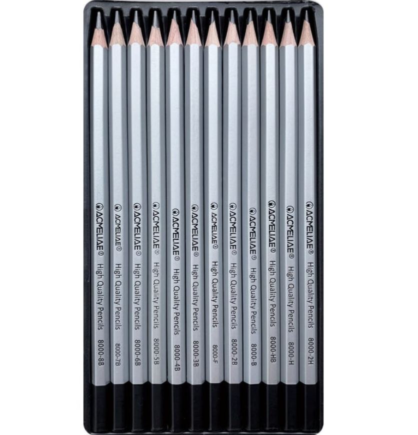 Набір чорнографітних олівців Acmeliae 12 шт. 2H-8В - фото 4 Набір чорнографітних олівців Acmeliae 12 шт. 2H-8В - фото 4