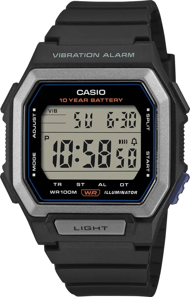 Наручные часы унисекс Casio Timeless Collection W-738H-1AVEF с водозащитой 100 м и подсветкой (3146350330)