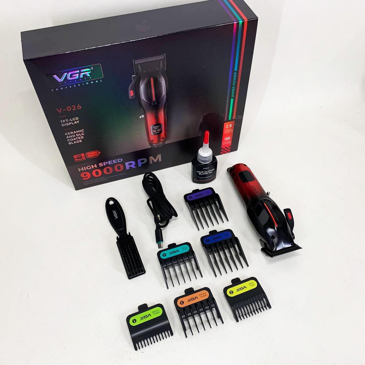 Машинка акумуляторна для стрижки VGR V-026 Red (13352827)