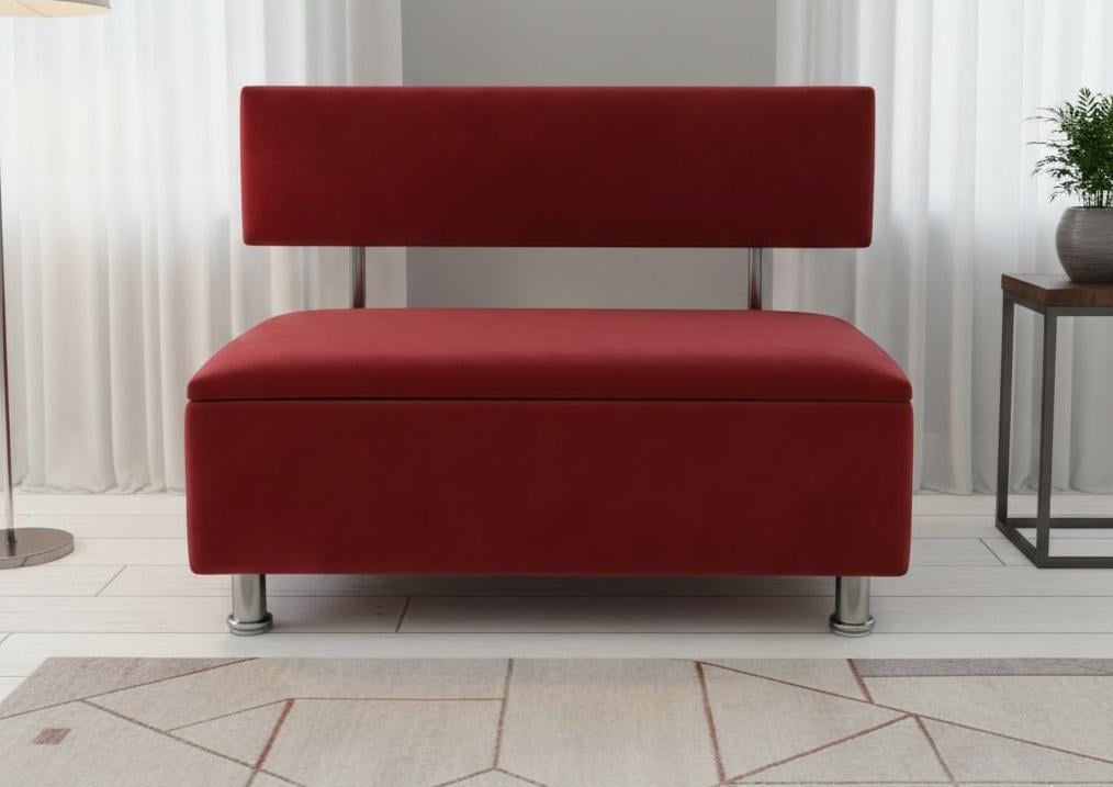 Диван для зоны ожидания Сompakt велюр 100 см Красный (32146517)