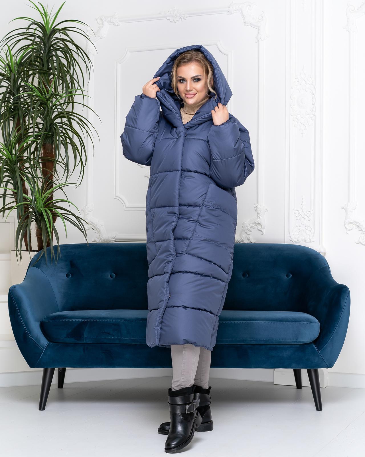 Куртка-кокон зимняя Аiza А500 р. 46-48 Темно-синий (12276851)