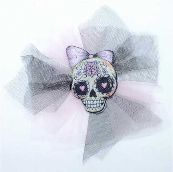 Декор на Хэллоуин Seta Брошь-заколка Santa Muerte Pink (19-891)