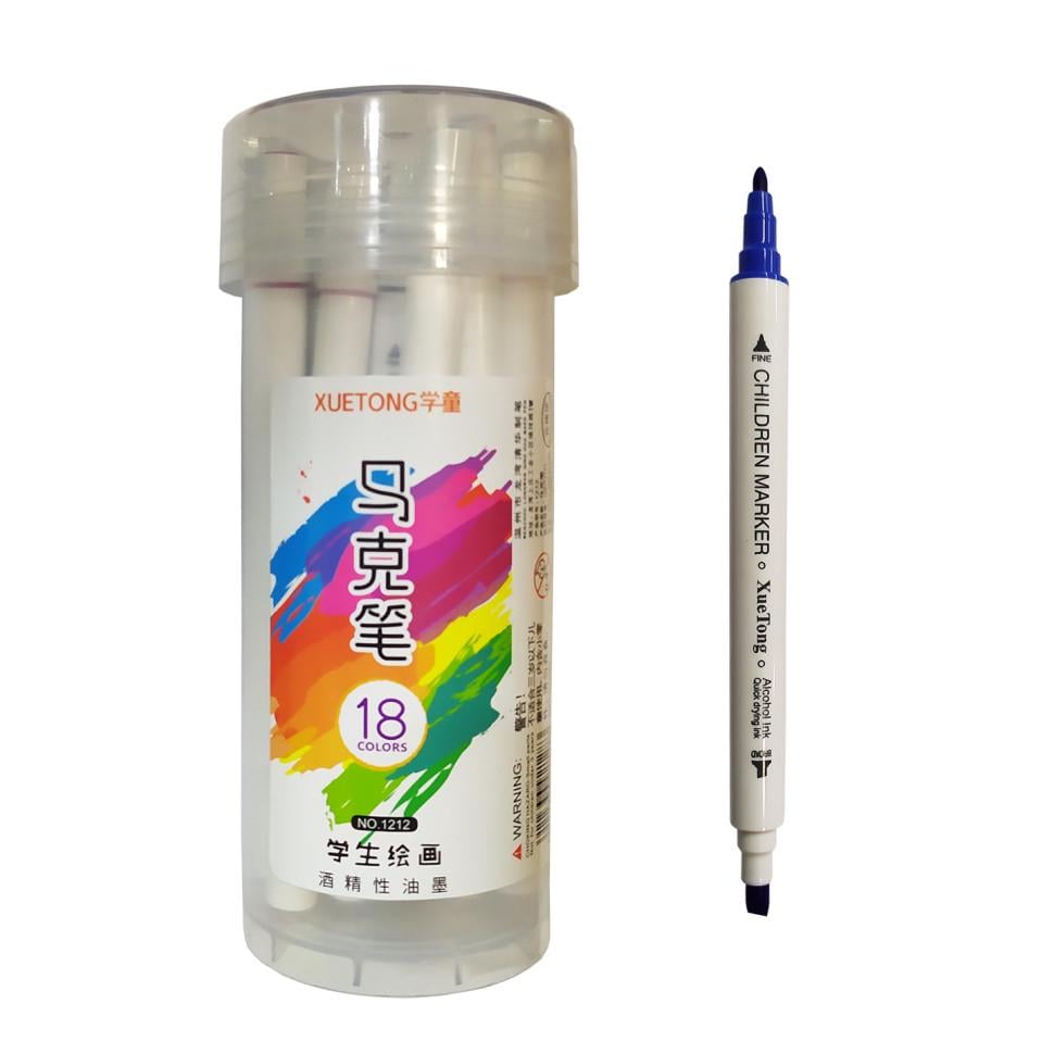 Набор маркеров COLOR-IT для скетчинга двусторонний 18 шт. Разноцветный (WM-231-M-6)