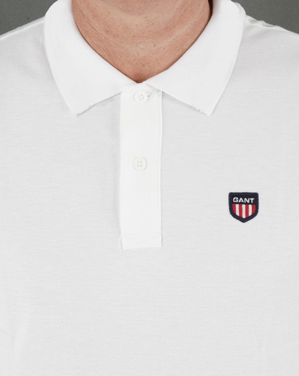 Поло мужское Gant Shield Pique Sleeve Polo GT-9768WT L - фото 2