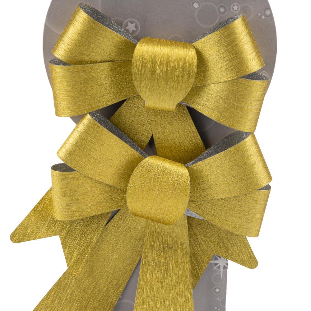 Набор елочных игрушек бант 2 шт. 17 см Золотой (6040-055) - фото 2 Набор елочных игрушек бант 2 шт. 17 см Золотой (6040-055) - фото 2