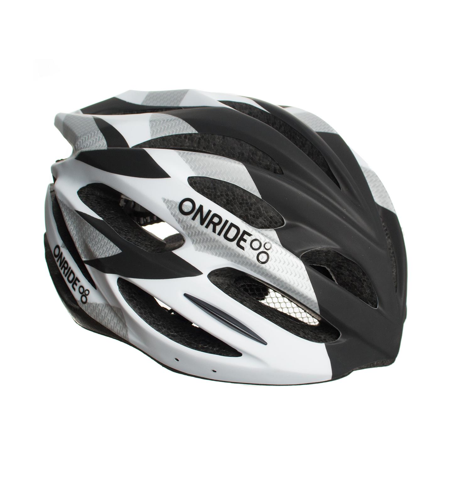 Шлем велосипедный OnRide Grip M 55-58 Белый/Черный (69078900012)