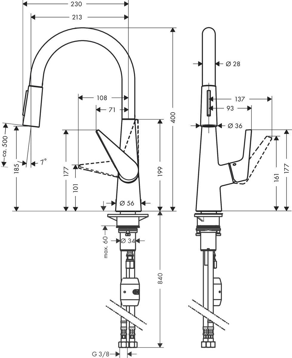 Змішувач для кухні Hansgrohe Talis M51 200 2jet (72813000) - фото 3