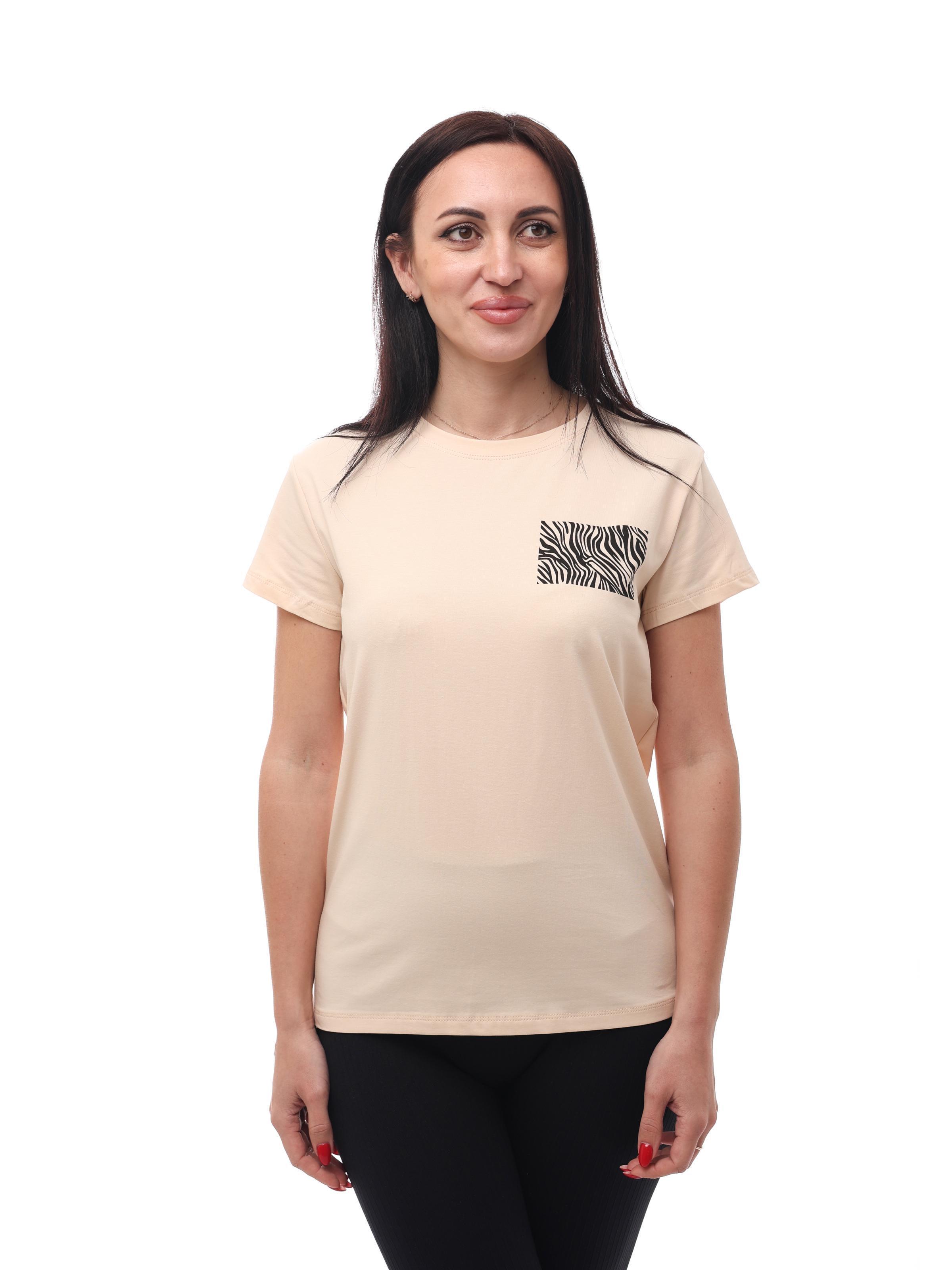 Футболка женская est. 1991 р. 42-48 Бежевый (278260-54)