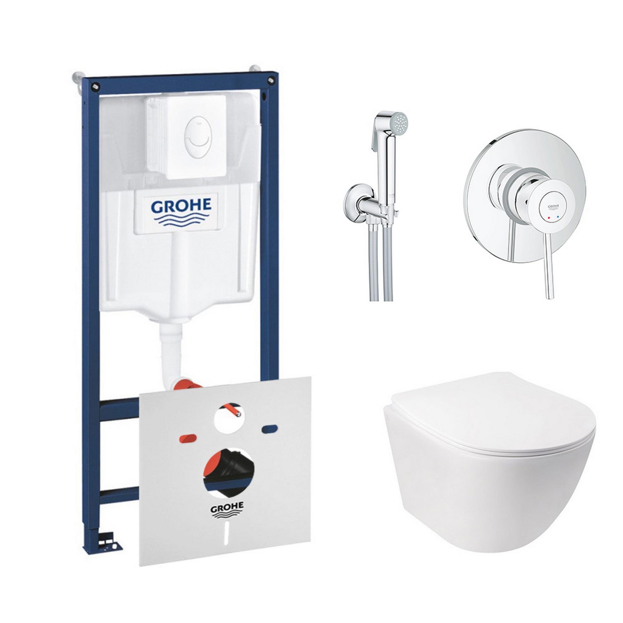 Комплект инсталляции Grohe Rapid SL 38722001QT07335176W2904800S с унитазом и кнопкой (75774)