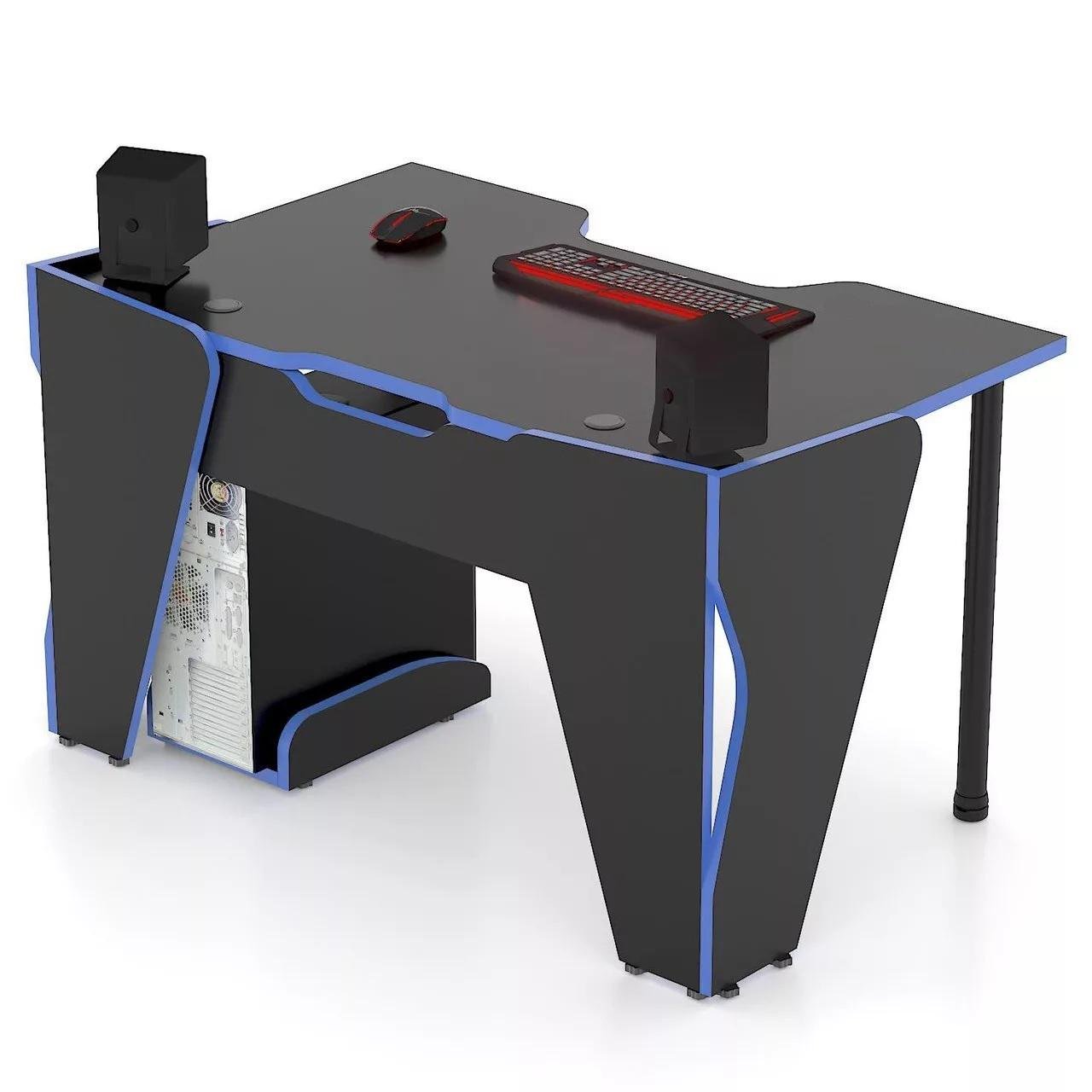 Геймерський стіл CNC mebli King GT15 Black/Blue 150 см (10355)