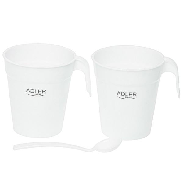 Электрочайник дорожный Adler AD 1381 900W 0,5 л 2 чашки/ложка White (AD1381) - фото 8 Электрочайник дорожный Adler AD 1381 900W 0,5 л 2 чашки/ложка White (AD1381) - фото 8